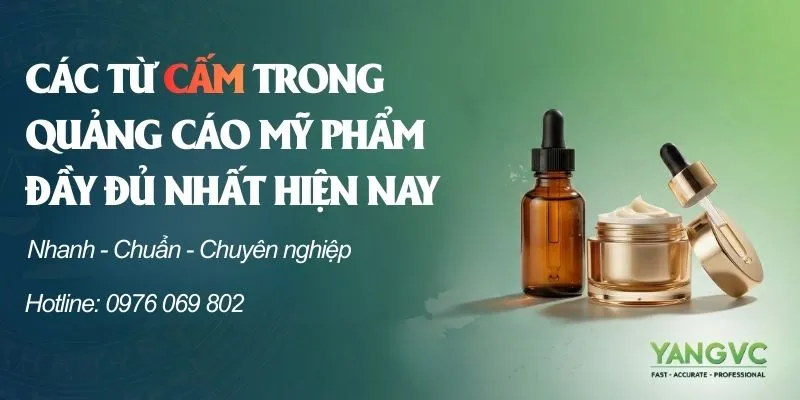 các từ cấm trong quảng cáo mỹ phẩm