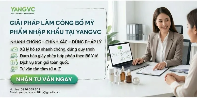 Dịch vụ công bố mỹ phẩm nhập khẩu trọn gói toàn quốc