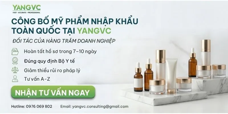 công bố mỹ phẩm nhập khẩu toàn quốc