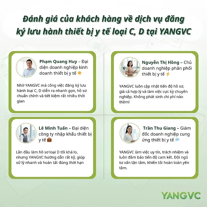 Đánh giá của khách hàng về YANGVC
