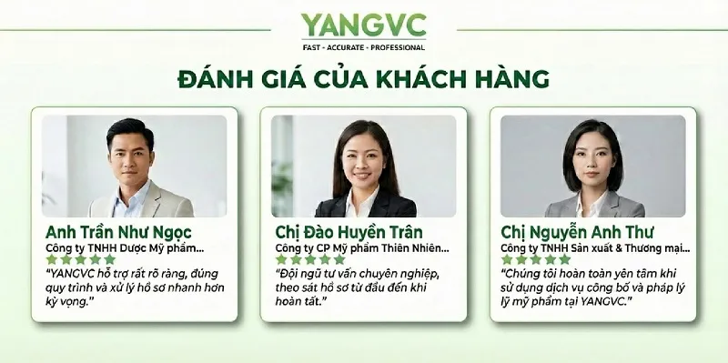 khách hàng đánh giá thủ tục xin giấy phép quảng cáo mỹ phẩm