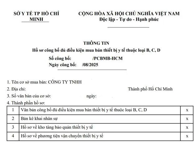 điều kiện mua bán thiết bị y tế