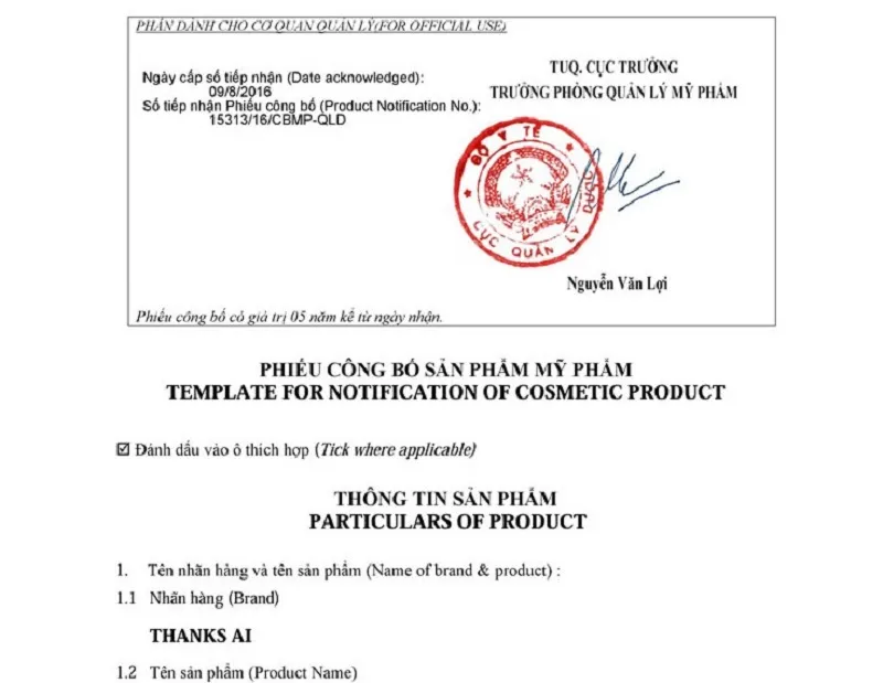 [Update] Hồ sơ công bố mỹ phẩm mới chuẩn nhất 2025