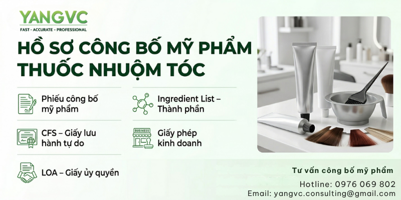 Hồ sơ công bố thuốc nhuộm tóc