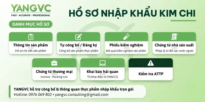 Hồ sơ nhập khẩu kim chi Hàn Quốc