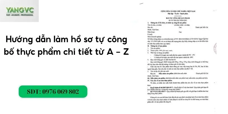hồ sơ tự công bố thực phẩm