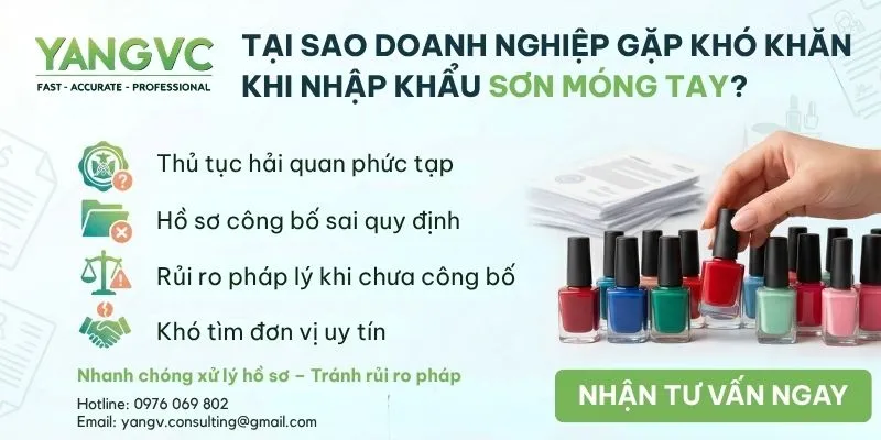 lỗi sai khi làm công bố mỹ phẩm sơn móng tay