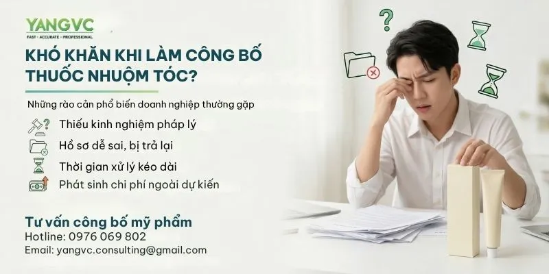 làm công bố thuốc nhuộm tóc