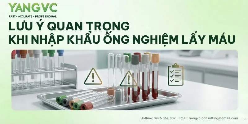Lưu ý quan trọng khi nhập khẩu ống nghiệm lấy máu