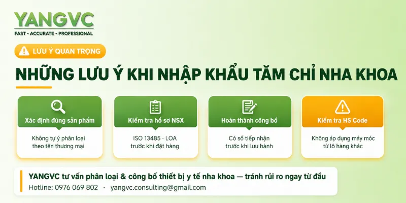 Những điều cần lưu ý khi nhập khẩu tăm chỉ nha khoa