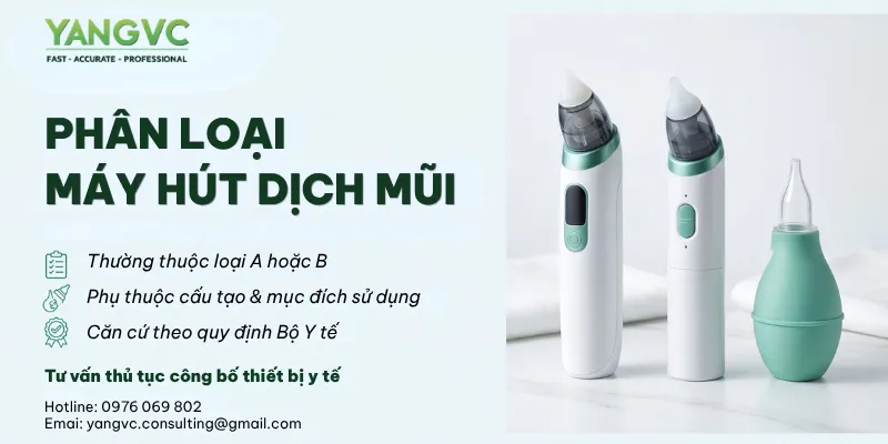 Phân loại máy hút dịch mũi 