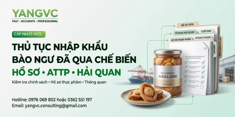 Thủ tục nhập khẩu bào ngư đã qua chế biến