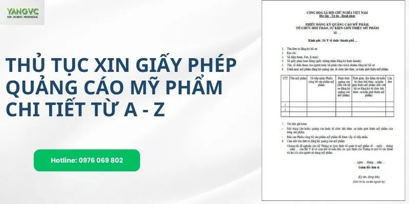 thủ tục xin giấy phép quảng cáo mỹ phẩm