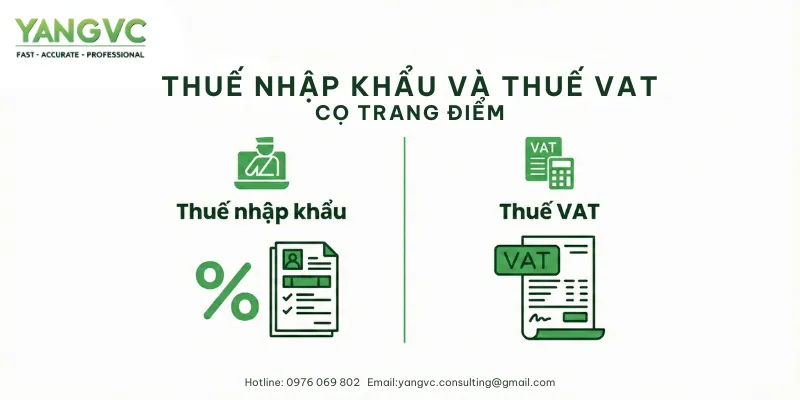 Thuế nhập khẩu cọ trang điểm