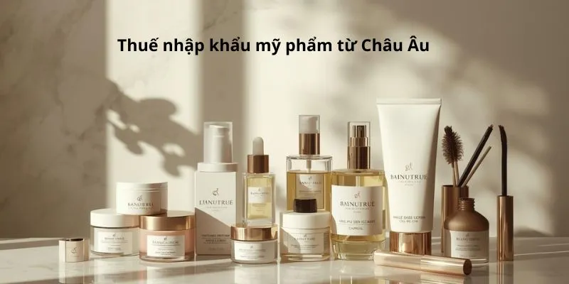 thuế nhập khẩu mỹ phẩm từ Châu Âu